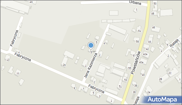 Głogówek, Jana Kazimierza, 3, mapa Głogówek
