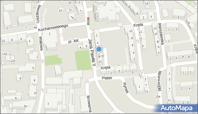 Głubczyce, Jana Pawła II, 8, mapa Głubczyce