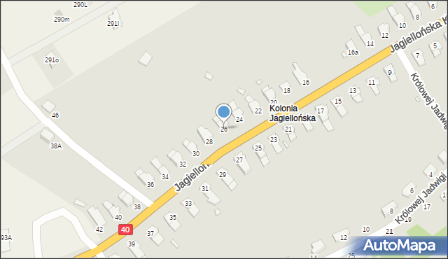 Głuchołazy, Jagiellońska Kolonia, 26, mapa Głuchołazy