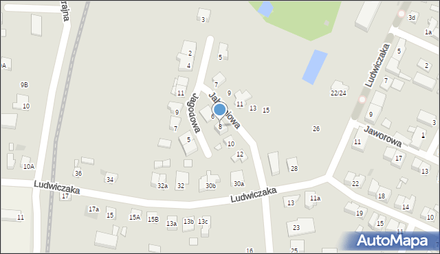 Gniezno, Jabłoniowa, 8, mapa Gniezna