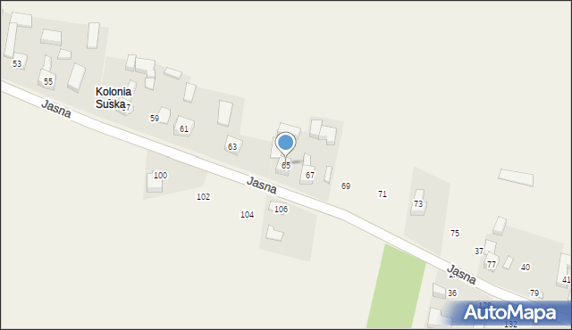 Gołaczewy, Jasna, 65, mapa Gołaczewy