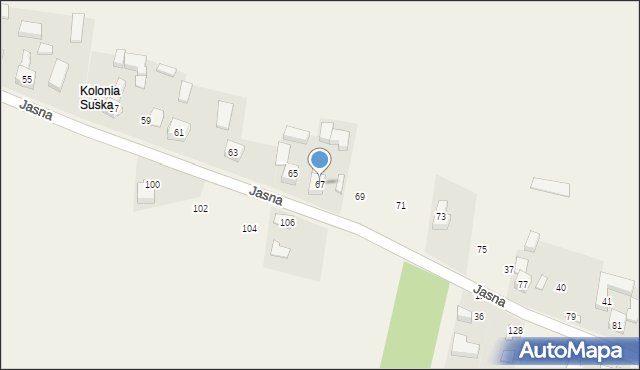 Gołaczewy, Jasna, 67, mapa Gołaczewy