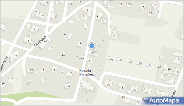 Goleszów, Jasna, 9, mapa Goleszów