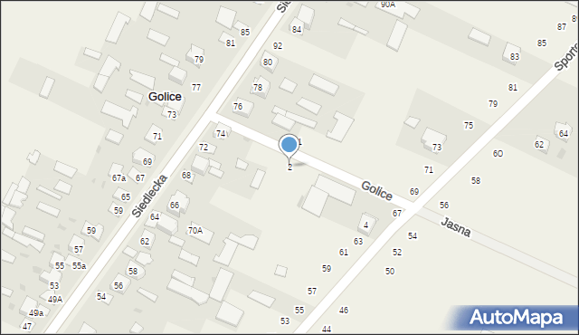 Golice, Jasna, 2, mapa Golice