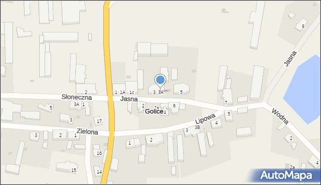 Golice, Jasna, 3A, mapa Golice