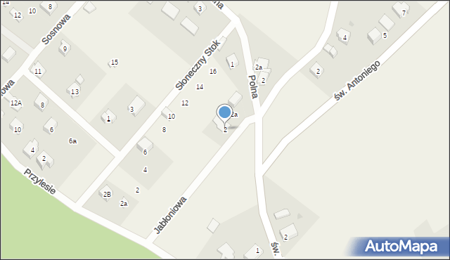 Gołubie, Jabłoniowa, 2, mapa Gołubie