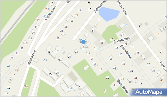 Gołubie, Jałowcowa, 11, mapa Gołubie