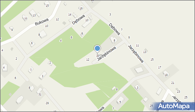 Gołubie, Jarzębinowa, 10, mapa Gołubie