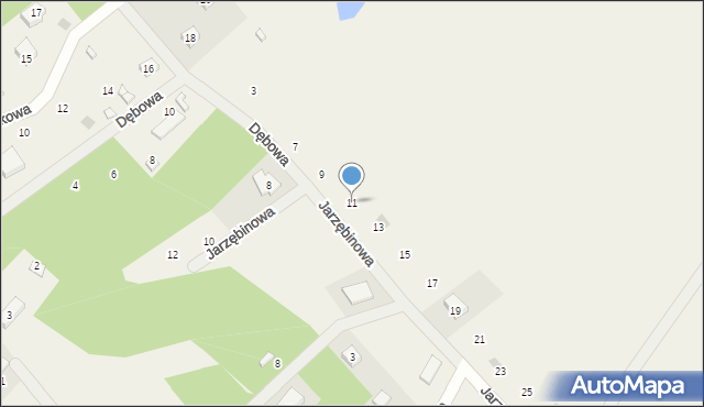 Gołubie, Jarzębinowa, 11, mapa Gołubie