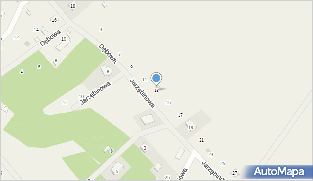Gołubie, Jarzębinowa, 13, mapa Gołubie