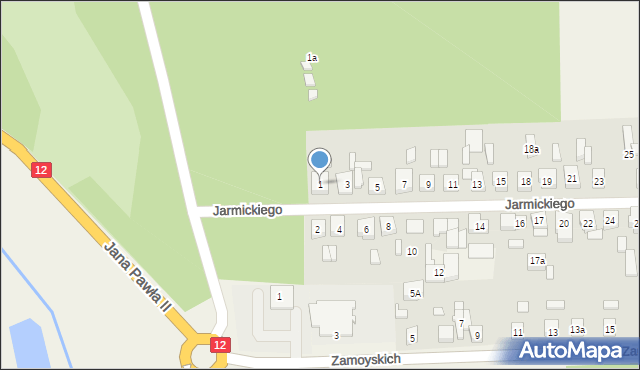 Gołuchów, Jarmickiego Stefana, 1, mapa Gołuchów