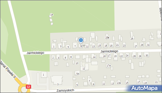 Gołuchów, Jarmickiego Stefana, 9, mapa Gołuchów