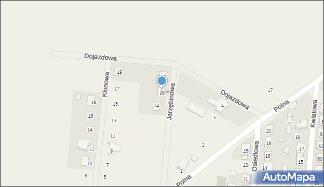 Gołuchów, Jarzębinowa, 16, mapa Gołuchów