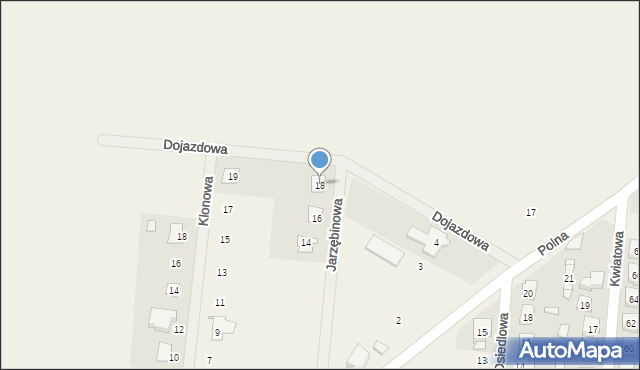 Gołuchów, Jarzębinowa, 18, mapa Gołuchów