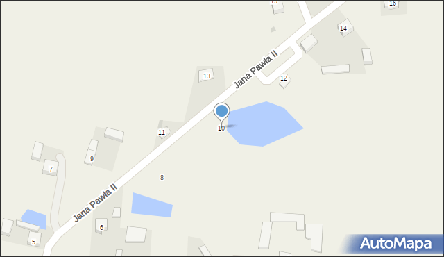 Gomulin-Kolonia, Jana Pawła II, 10, mapa Gomulin-Kolonia