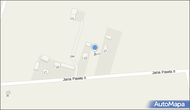 Gomulin-Kolonia, Jana Pawła II, 25, mapa Gomulin-Kolonia