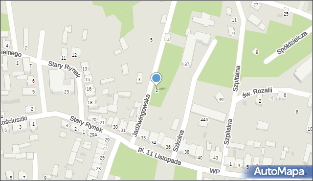 Goniądz, Jadźwingowska, 2, mapa Goniądz