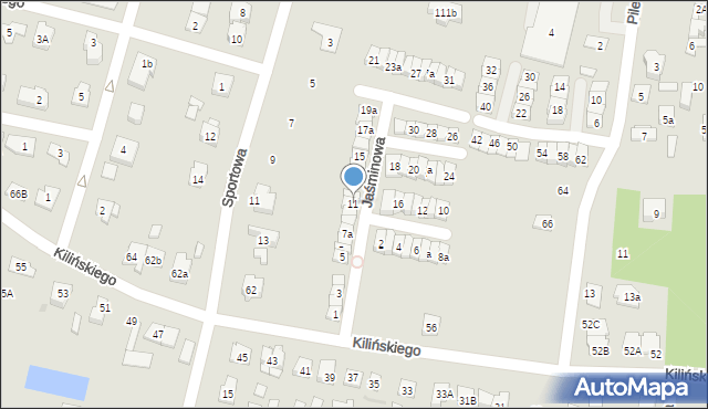 Góra Kalwaria, Jaśminowa, 11, mapa Góra Kalwaria