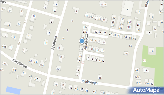 Góra Kalwaria, Jaśminowa, 11a, mapa Góra Kalwaria