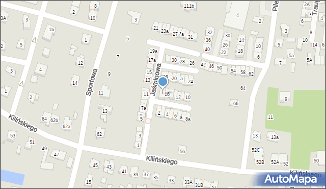 Góra Kalwaria, Jaśminowa, 16a, mapa Góra Kalwaria