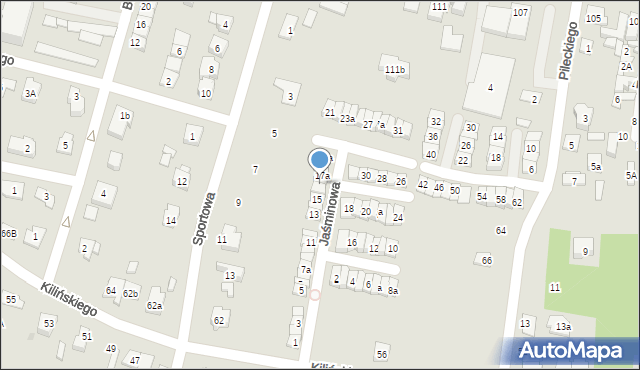 Góra Kalwaria, Jaśminowa, 17, mapa Góra Kalwaria