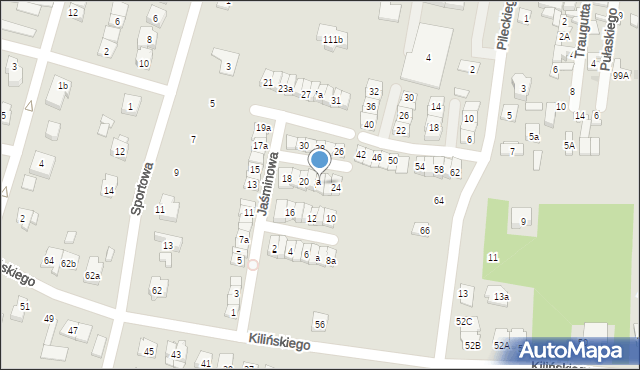 Góra Kalwaria, Jaśminowa, 22, mapa Góra Kalwaria