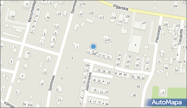 Góra Kalwaria, Jaśminowa, 23a, mapa Góra Kalwaria