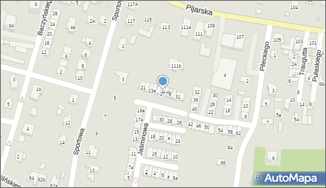 Góra Kalwaria, Jaśminowa, 27, mapa Góra Kalwaria