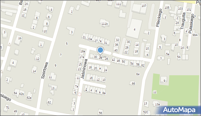 Góra Kalwaria, Jaśminowa, 28, mapa Góra Kalwaria