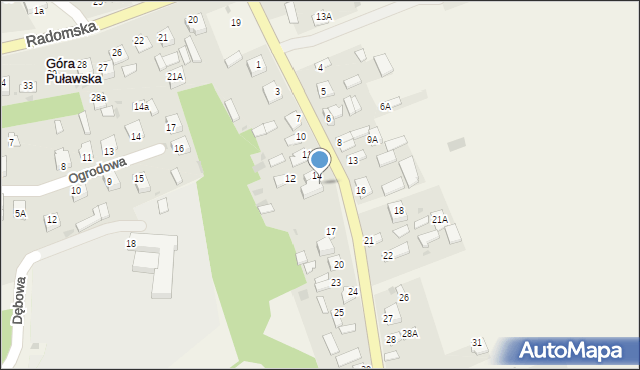 Góra Puławska, Janowiecka, 15, mapa Góra Puławska