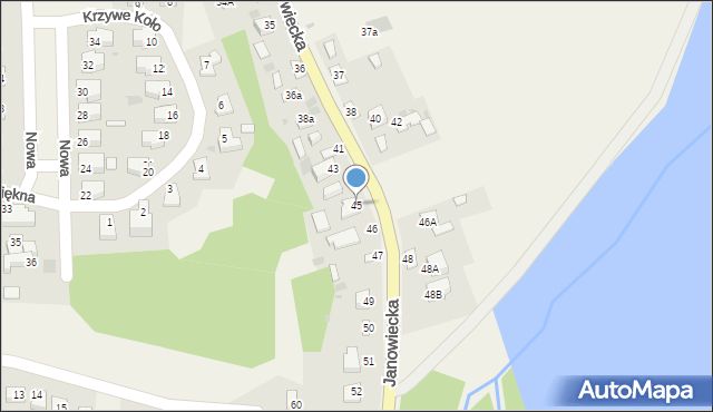 Góra Puławska, Janowiecka, 45, mapa Góra Puławska