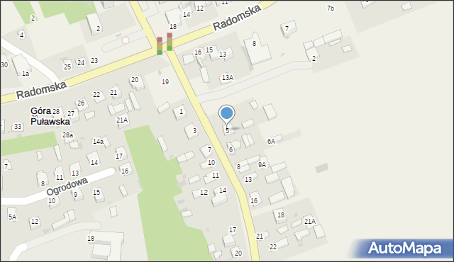 Góra Puławska, Janowiecka, 5, mapa Góra Puławska