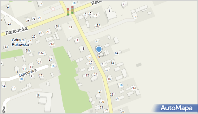 Góra Puławska, Janowiecka, 6, mapa Góra Puławska
