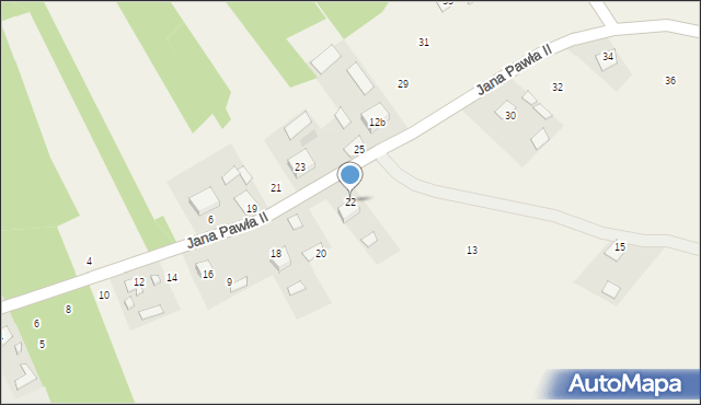 Gorczyca, Jana Pawła II, 22, mapa Gorczyca
