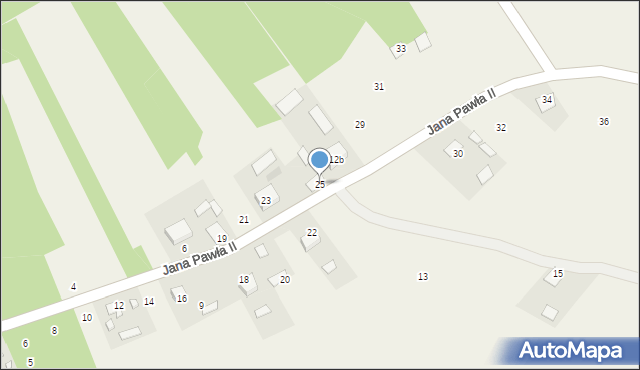 Gorczyca, Jana Pawła II, 25, mapa Gorczyca