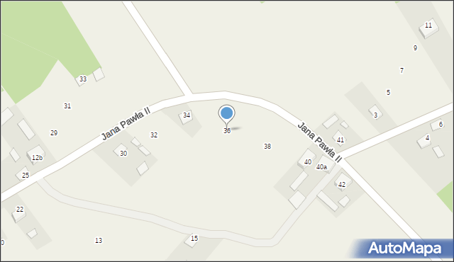Gorczyca, Jana Pawła II, 36, mapa Gorczyca