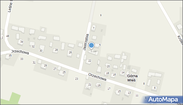 Górna Wieś, Jastrzębia, 1, mapa Górna Wieś