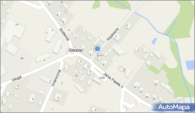 Górzno, Jana Pawła II, 6, mapa Górzno