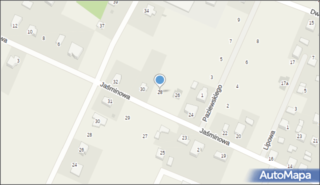 Górzno, Jaśminowa, 28, mapa Górzno