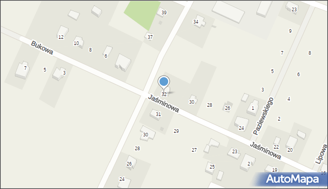 Górzno, Jaśminowa, 32, mapa Górzno