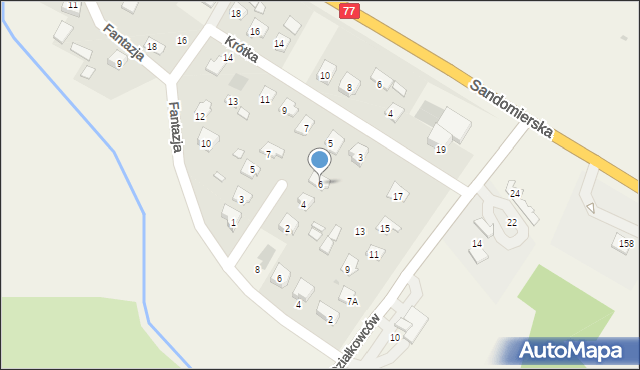 Gorzyce, Jaśminowa, 6, mapa Gorzyce