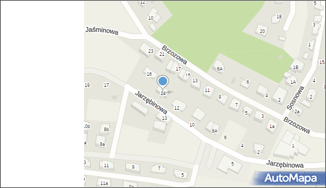 Gościcino, Jarzębinowa, 14, mapa Gościcino