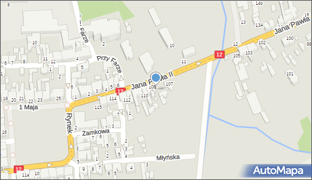 Gostyń, Jana Pawła II, 109, mapa Gostyń