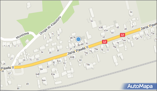 Gostyń, Jana Pawła II, 39, mapa Gostyń