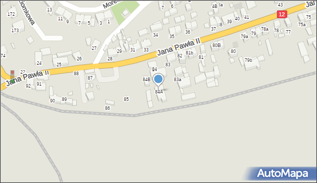Gostyń, Jana Pawła II, 84A, mapa Gostyń