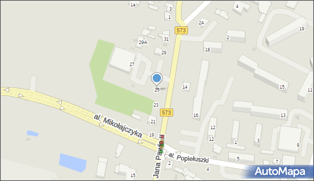 Gostynin, Jana Pawła II, 25, mapa Gostynin