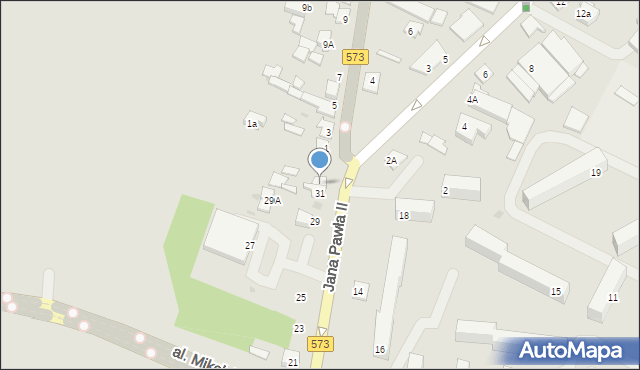 Gostynin, Jana Pawła II, 31A, mapa Gostynin