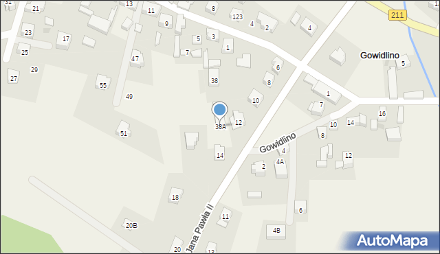Gowidlino, Jana Pawła II, 38A, mapa Gowidlino