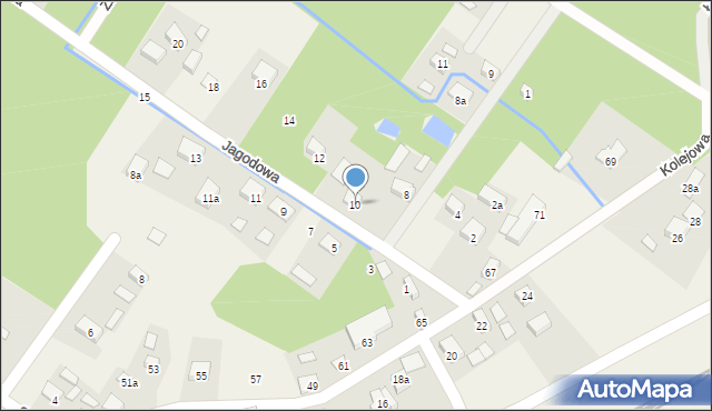 Grabina Radziwiłłowska, Jagodowa, 10, mapa Grabina Radziwiłłowska