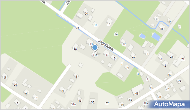 Grabina Radziwiłłowska, Jagodowa, 11a, mapa Grabina Radziwiłłowska